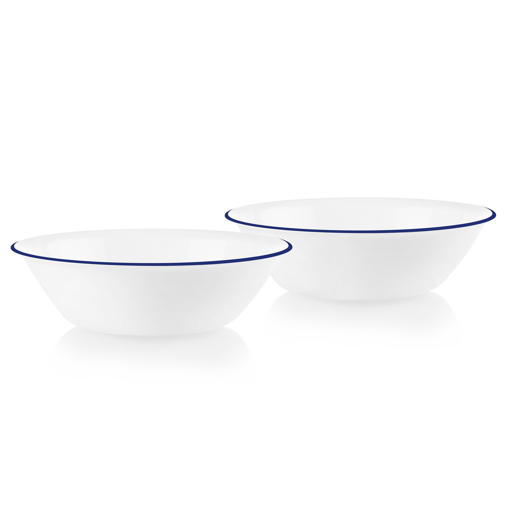Corelle Brilliant Blue Banded 2-quart Serving Bowls, 2-pack