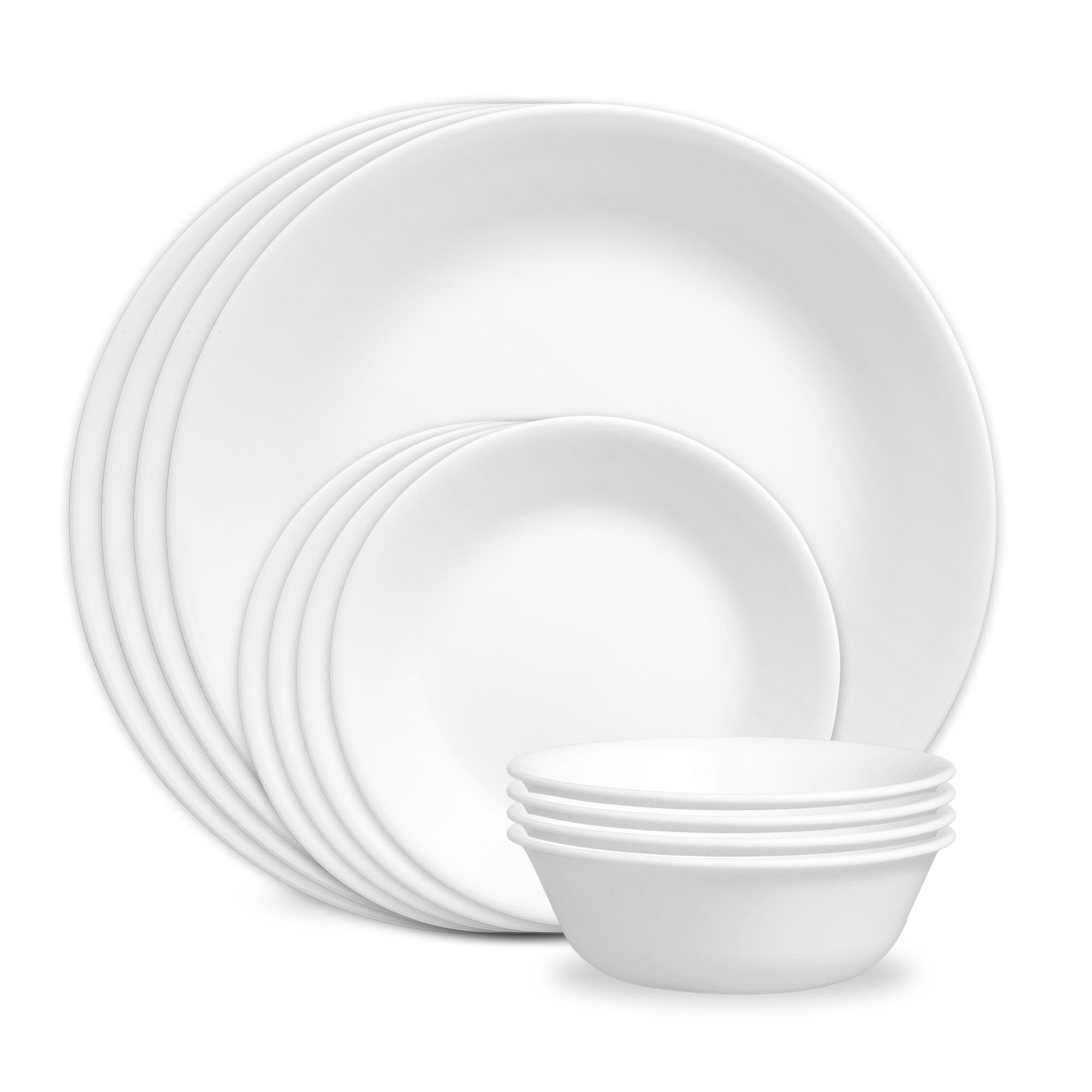 Corelle Winter Frost White 12-piece Dinnerware Set, Service for 4