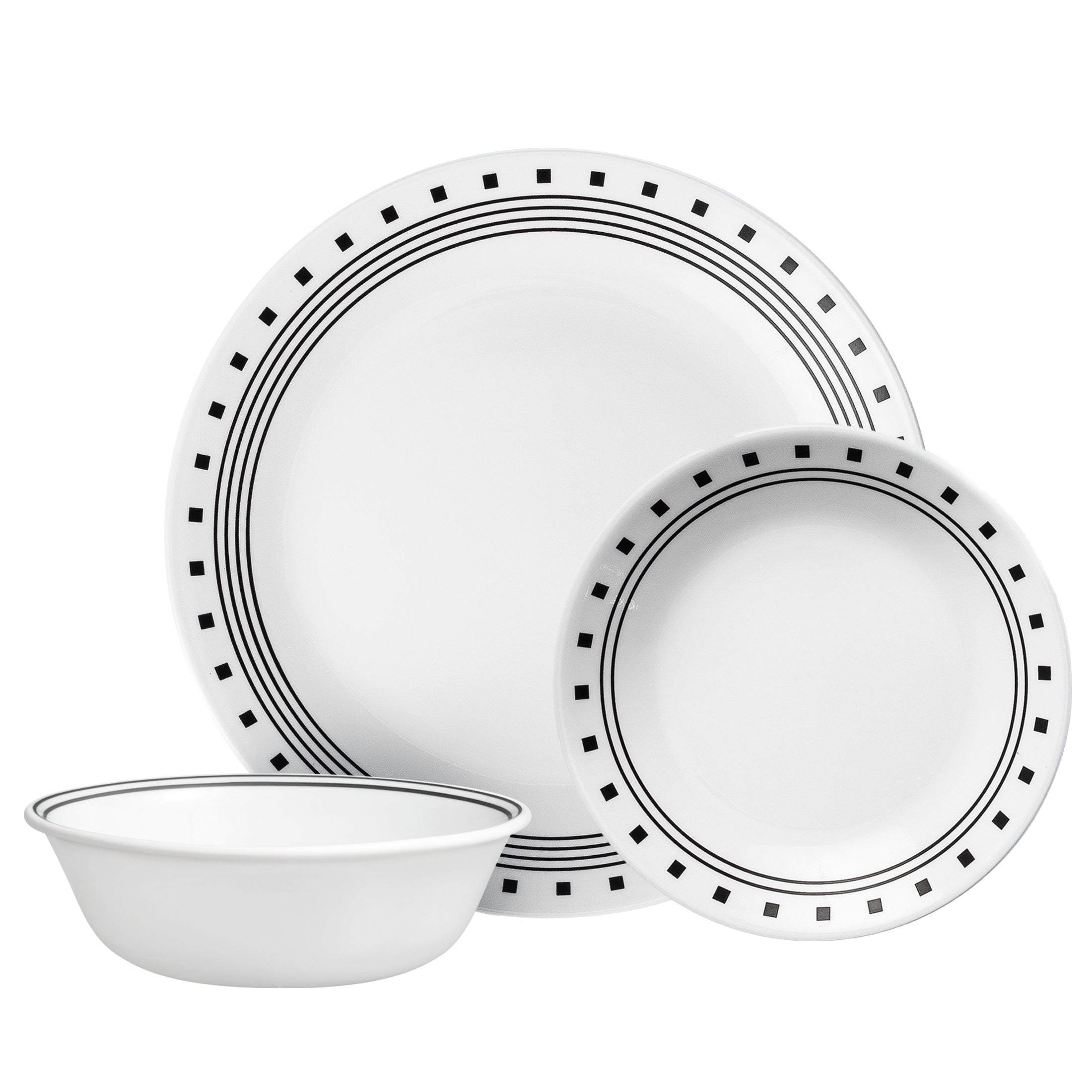 Corelle City Block 12-piece Dinnerware Set, Service for 4