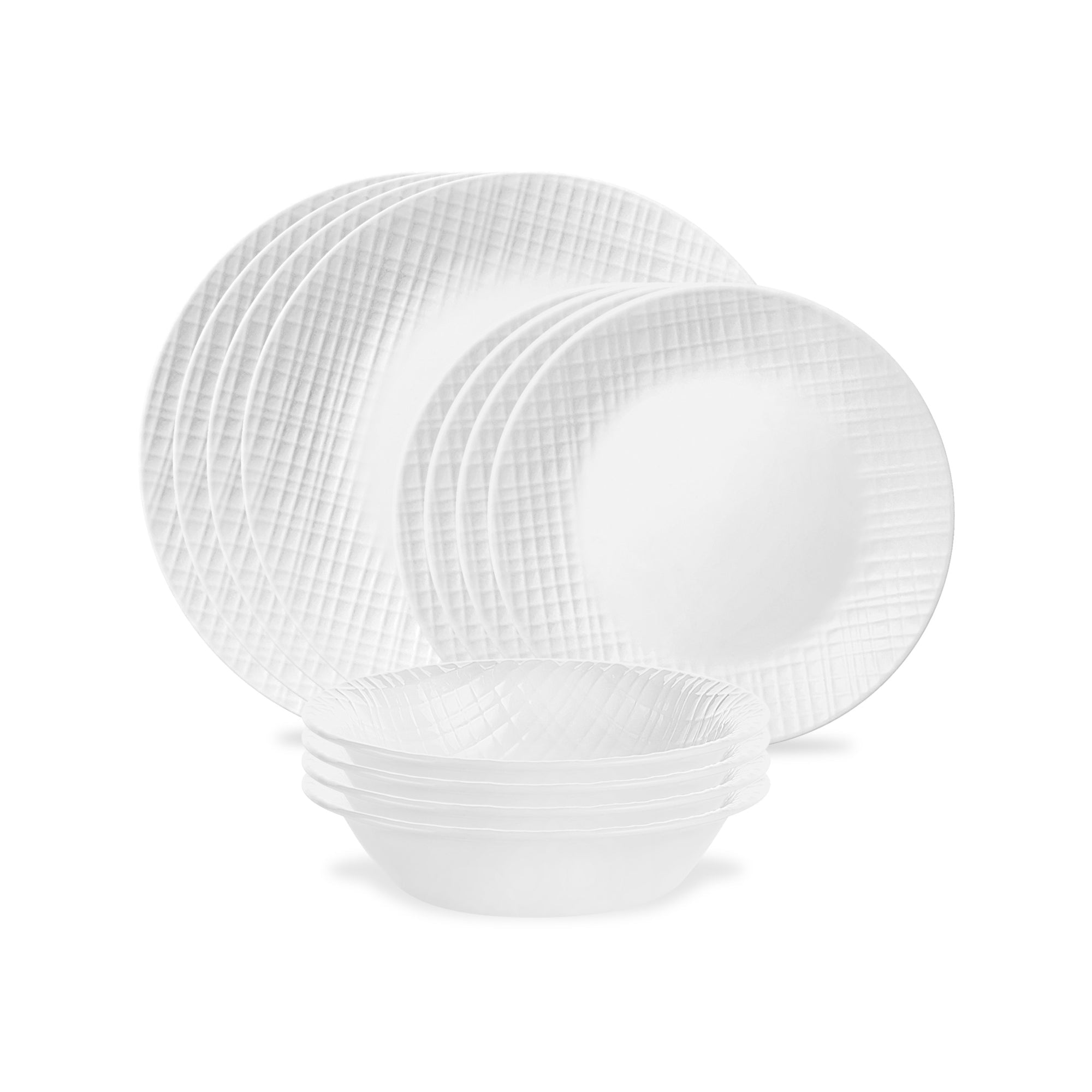 Corelle Linen Weave 12-piece Dinnerware Set, Service for 4