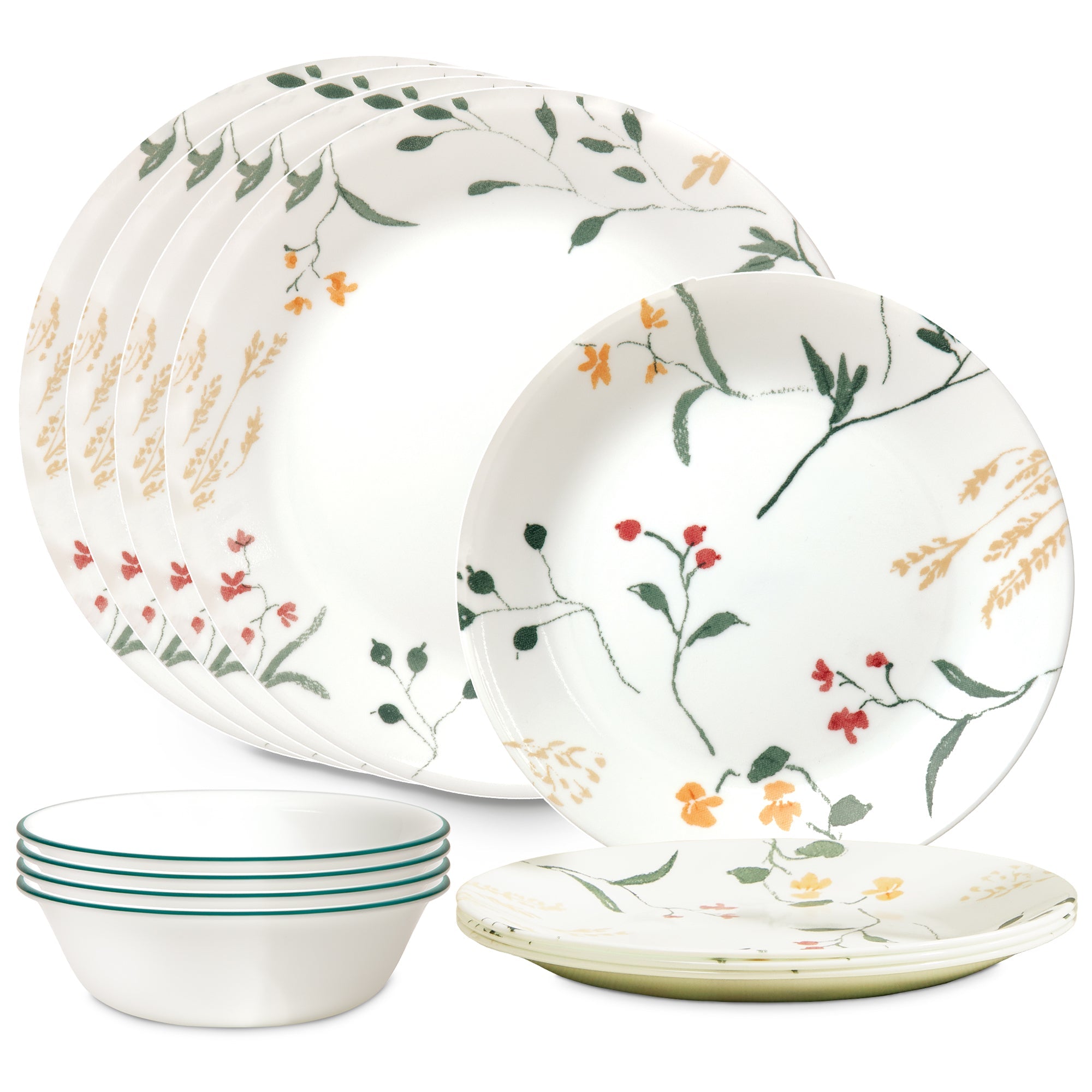 Corelle Wildflower Scatter 12-piece Dinnerware Set, Service for 4