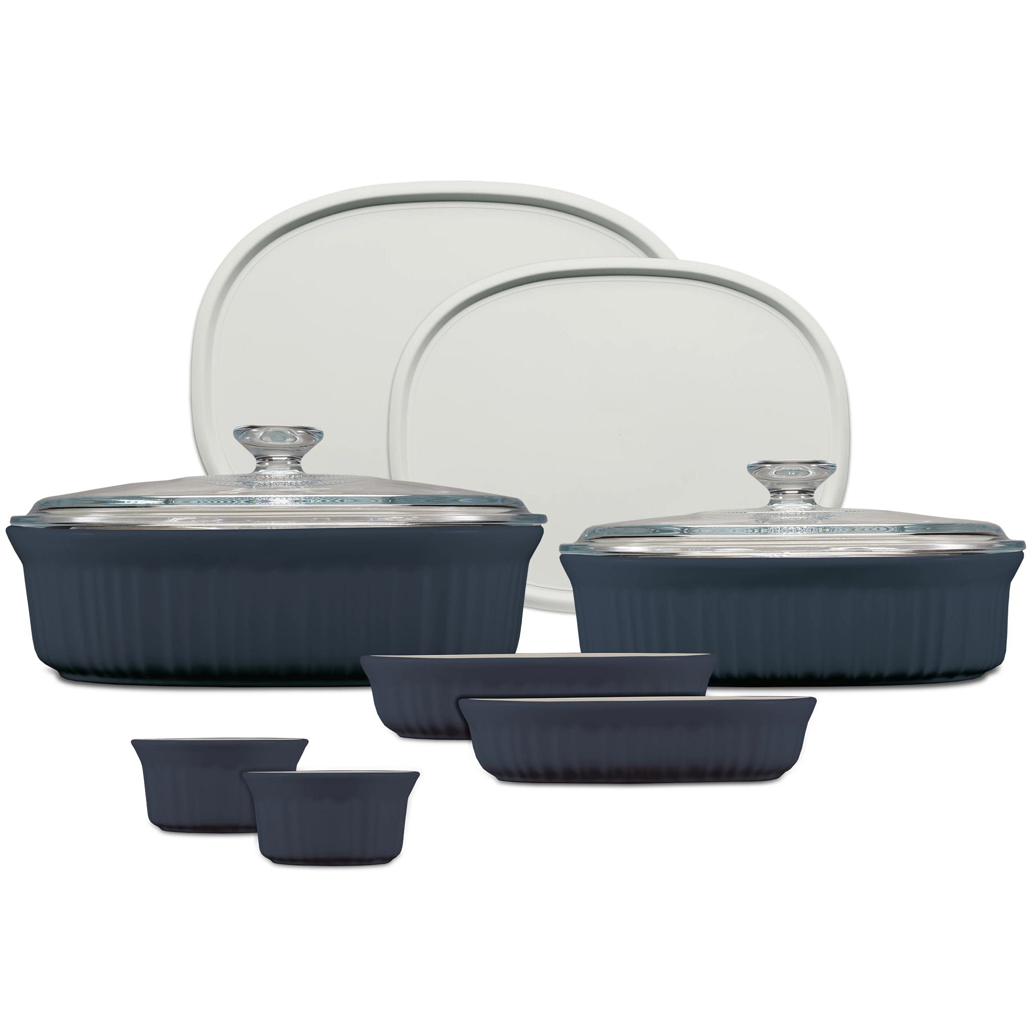 CorningWare French Colors 10-piece Oval Bakeware Set, Navy